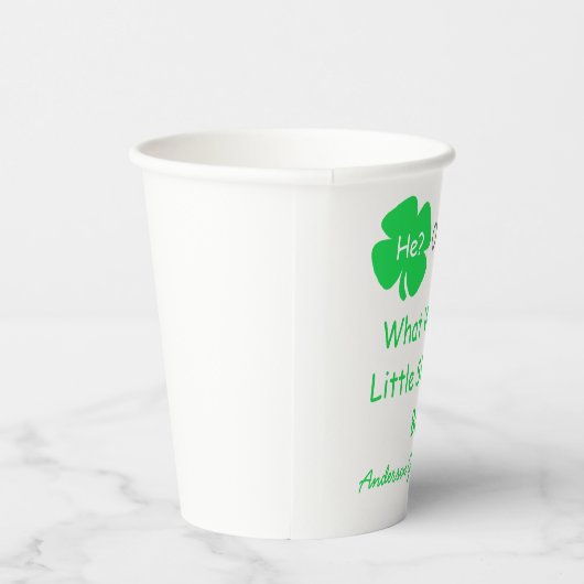 Little Shamrock Gender onthulling Papieren Bekers (Rechts)