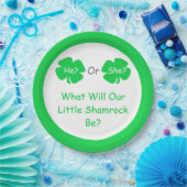Little Shamrock Gender onthulling Papieren Bordje (Feest)