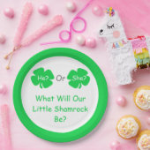 Little Shamrock Gender onthulling Papieren Bordje (Feest)