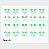 Little Shamrock Gender onthulling Ronde Sticker (Vel)