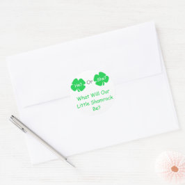 Little Shamrock Gender onthulling Ronde Sticker