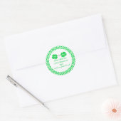 Little Shamrock Gender onthulling Ronde Sticker (Envelop)