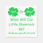 Little Shamrock Gender onthulling Servet (Voorkant)