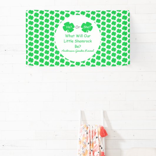 Little Shamrock Gender onthulling Spandoek (Insitu)