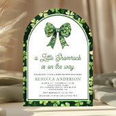 Little Shamrock Green Bow Arch Baby shower Kaart