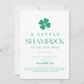 Little Shamrock Modern Baby Shower Kaart (Voorkant)