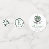 Little Shamrock St Patricks Baby shower Achtergron Confetti (Voorkanten)