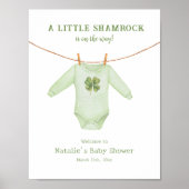Little Shamrock St Patrick's Baby shower Welkom Poster (Voorkant)