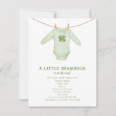 Little Shamrock St Patrick's Boy Baby shower Kaart (Voorkant)
