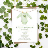 Little Shamrock St Patrick's Boy Baby shower Kaart