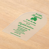 Little Shamrock St Patrick's Day Baby shower Acryl Uitnodigingen (Laagn)