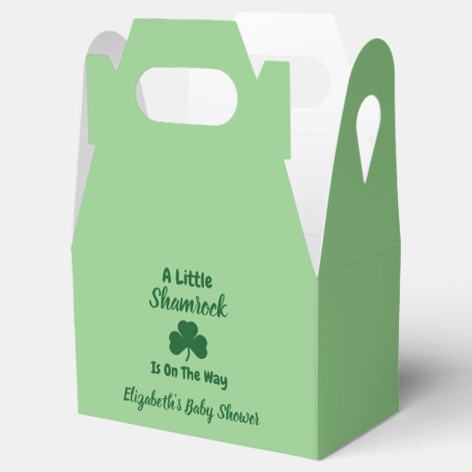 Little Shamrock St Patrick's Day Baby shower Bedankdoosjes (Geopend)