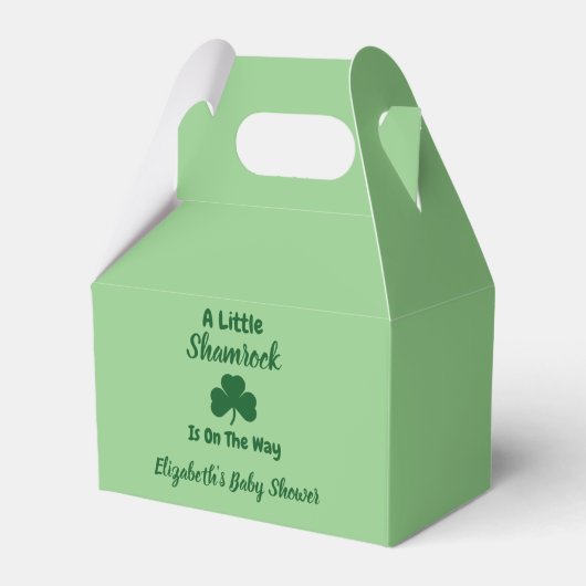 Little Shamrock St Patrick's Day Baby shower Bedankdoosjes (Voorkant Zijde)