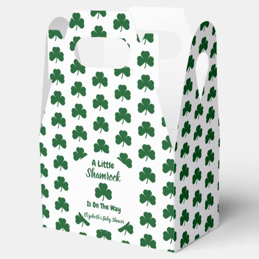 Little Shamrock St Patrick's Day Baby shower Bedankdoosjes (Geopend)