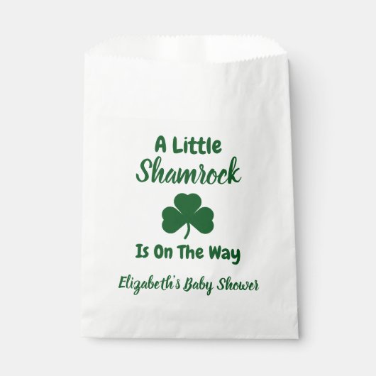 Little Shamrock St Patrick's Day Baby shower Bedankzakje (Voorkant)