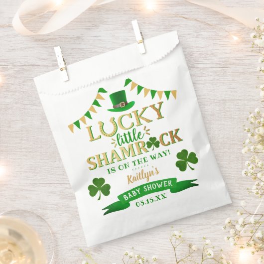 Little Shamrock St. Patrick's Day Baby shower Bedankzakje (Geknipt)