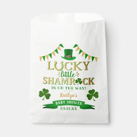 Little Shamrock St. Patrick's Day Baby shower Bedankzakje (Voorkant)