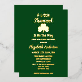 Little Shamrock St Patrick's Day Baby shower Folie Uitnodiging