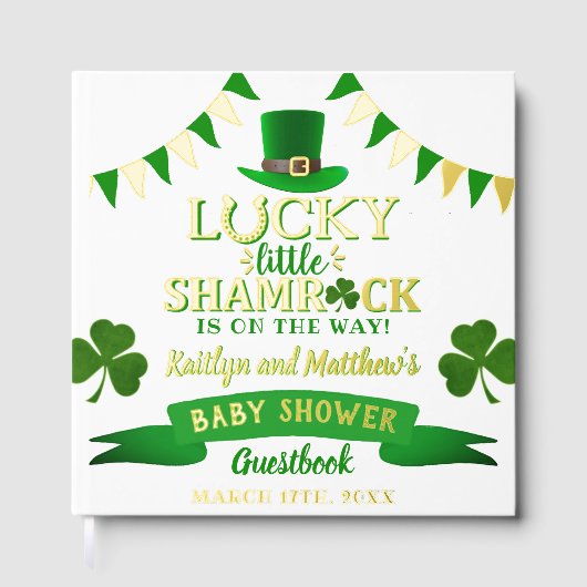 Little Shamrock St. Patrick's Day Baby shower Gastenboek (Voorkant)