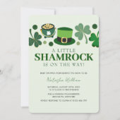 Little Shamrock St Patrick's Day Baby shower Invi Kaart (Voorkant)