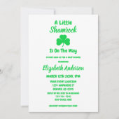 Little Shamrock St Patrick's Day Baby shower Kaart (Voorkant)