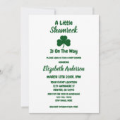 Little Shamrock St Patrick's Day Baby shower Kaart (Voorkant)