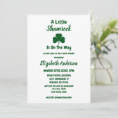 Little Shamrock St Patrick's Day Baby shower Kaart (Staand voorkant)