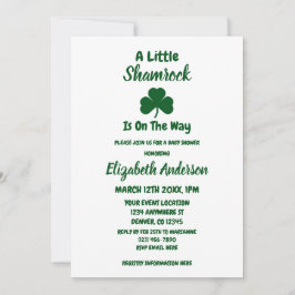 Little Shamrock St Patrick's Day Baby shower Kaart