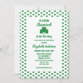 Little Shamrock St Patrick's Day Baby shower Kaart (Voorkant)