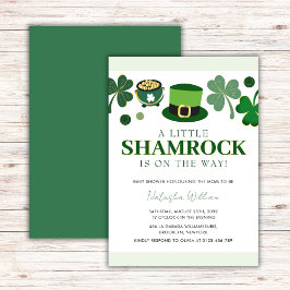 Little Shamrock St Patrick's Day Baby shower Kaart