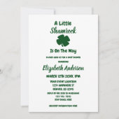Little Shamrock St Patrick's Day Baby shower Kaart (Voorkant)