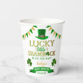 Little Shamrock St. Patrick's Day Baby shower Papieren Bekers (Achterkant)