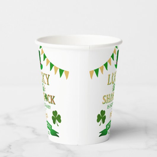Little Shamrock St. Patrick's Day Baby shower Papieren Bekers (Rechts)