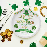 Little Shamrock St. Patrick's Day Baby shower Papieren Bordje<br><div class="desc">Viel in stijl met deze leuke en moderne papieren borden van het baby shower. Het ontwerp is gemakkelijk te personaliseren met je eigen formulering en je familie en vrienden zullen enthousiast zijn als ze deze geweldige papieren borden zien. Overeenkomende objecten zijn te vinden in het collectie.</div>