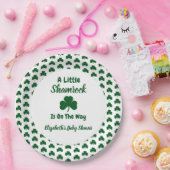 Little Shamrock St Patrick's Day Baby shower Papieren Bordje (Feest)