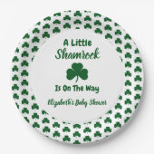 Little Shamrock St Patrick's Day Baby shower Papieren Bordje (Voorkant)