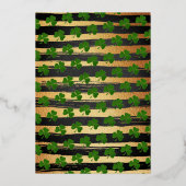 Little Shamrock St. Patrick's Day Baby shower Real Folie Uitnodiging (Achterkant)