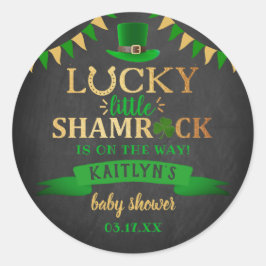 Little Shamrock St. Patrick's Day Baby shower Ronde Sticker