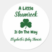 Little Shamrock St Patrick's Day Baby shower Ronde Sticker (Voorkant)