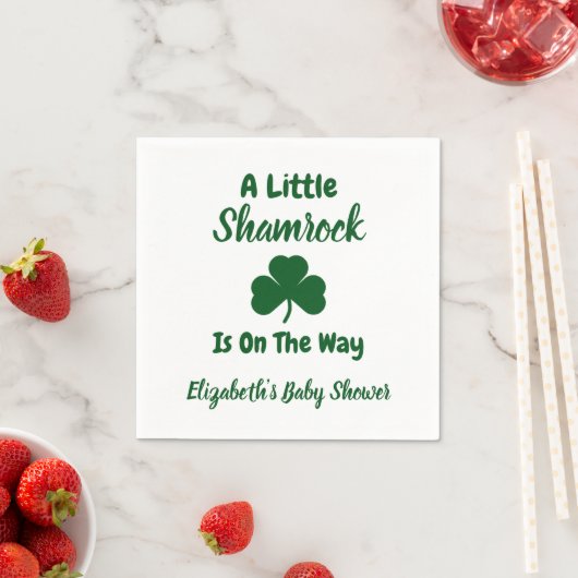 Little Shamrock St Patrick's Day Baby shower Servet (Insitu)