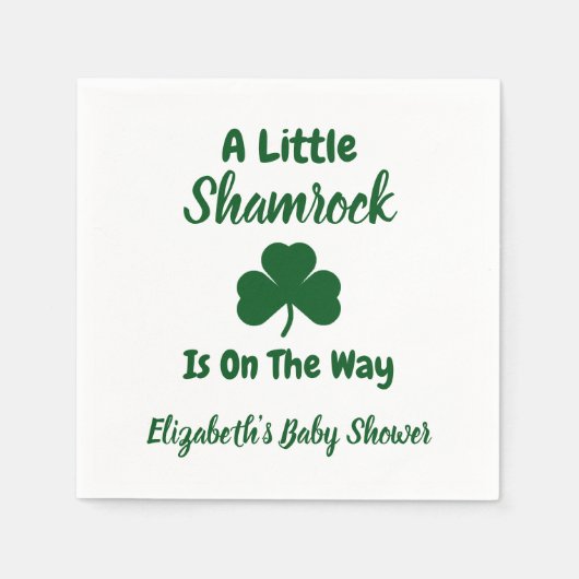 Little Shamrock St Patrick's Day Baby shower Servet (Voorkant)