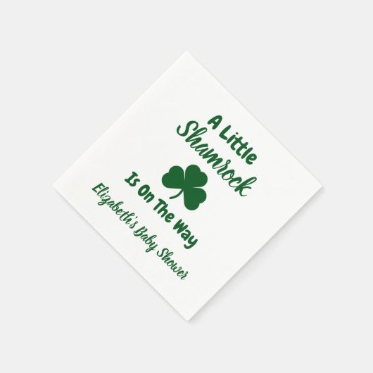 Little Shamrock St Patrick's Day Baby shower Servet (Hoek)