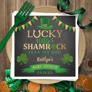 Little Shamrock St. Patrick's Day Baby shower Servet