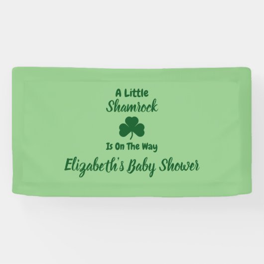 Little Shamrock St Patrick's Day Baby shower Spandoek (Horizontaal)