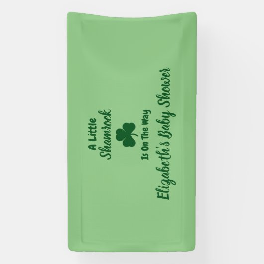 Little Shamrock St Patrick's Day Baby shower Spandoek (Verticaal)