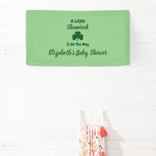 Little Shamrock St Patrick's Day Baby shower Spandoek (Insitu)