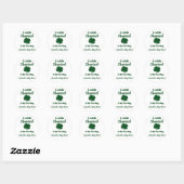 Little Shamrock St Patrick's Day Ronde Sticker (Vel)