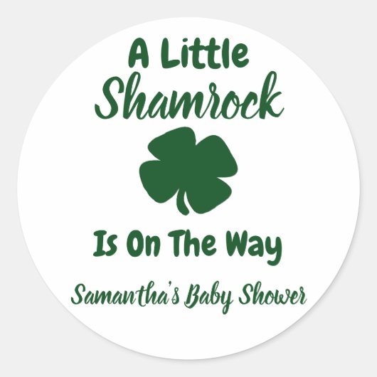 Little Shamrock St Patrick's Day Ronde Sticker (Voorkant)