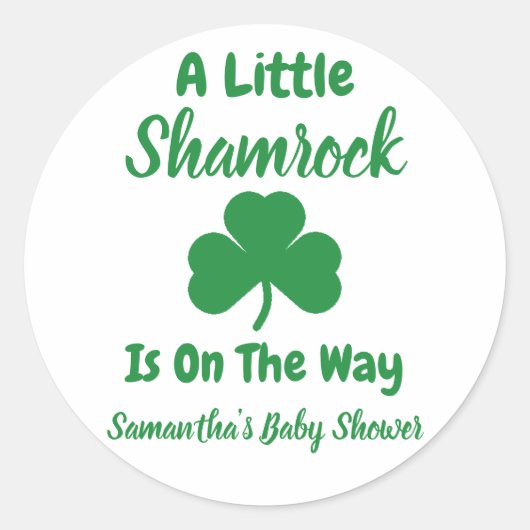 Little Shamrock St Patrick's Day Ronde Sticker (Voorkant)