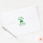 Little Shamrock St Patrick's Day Ronde Sticker (Envelop)